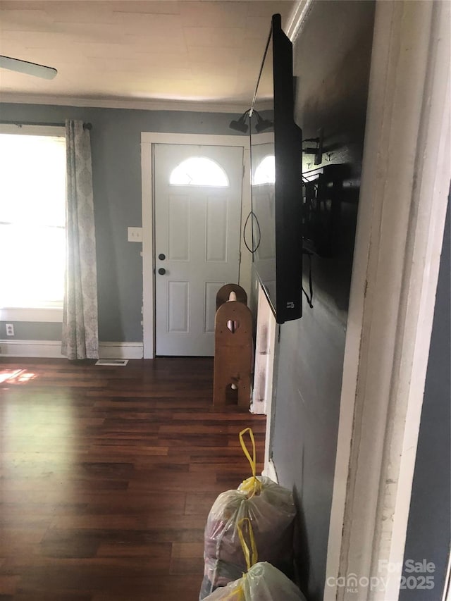 401 Plymouth St, Kannapolis, NC 28083 - entryway with wood finished floors and baseboards