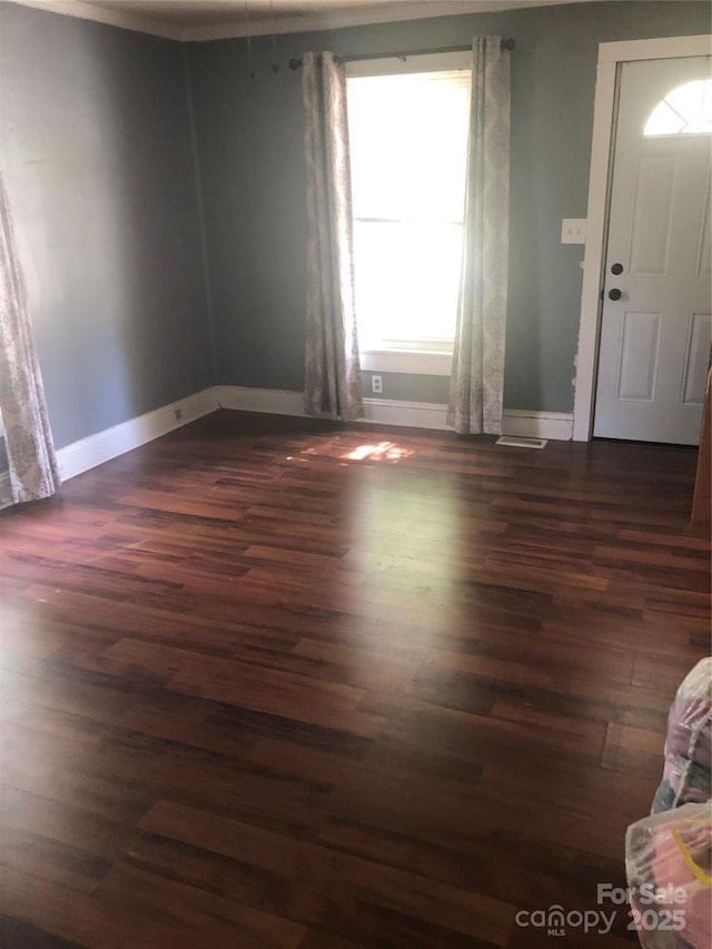 401 Plymouth St, Kannapolis, NC 28083 - interior space featuring baseboards and dark wood-style floors