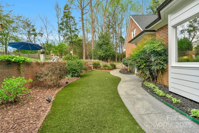 5750 Hemby Rd, Matthews, NC 28104 - view of yard with a fenced backyard