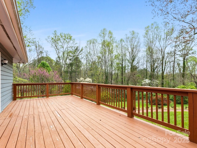 view of wooden deck