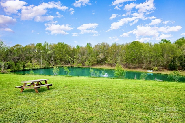 1151 Trull Hinson Rd, Wingate, NC 28174 - view of property's community with a water view, a yard, and a wooded view