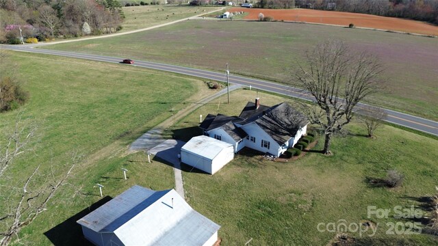 aerial view featuring a rural view