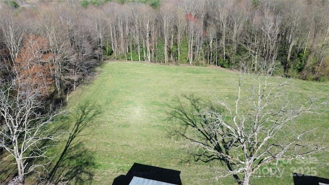 view of yard featuring a view of trees