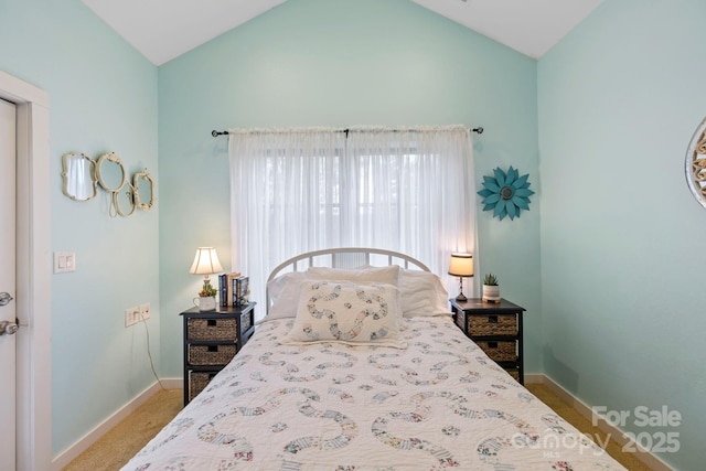 50 Honey Mountain Ln, Lake Toxaway, NC 28747 - carpeted bedroom featuring baseboards and lofted ceiling