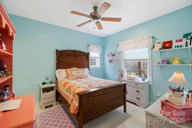 50 Honey Mountain Ln, Lake Toxaway, NC 28747 - bedroom featuring ceiling fan