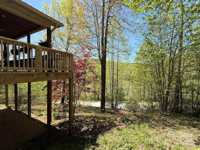 50 Honey Mountain Ln, Lake Toxaway, NC 28747 - view of yard with a wooden deck