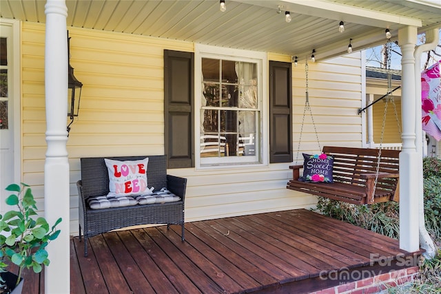447 Henderson Rd, Chesnee, SC 29323 - wooden terrace with covered porch