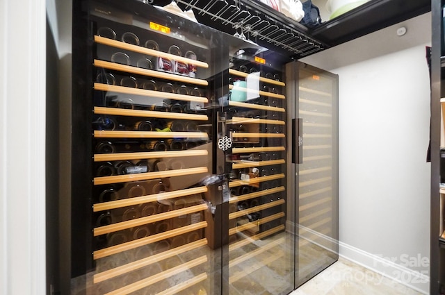 wine room with baseboards