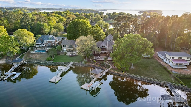 20428 Island Forest Dr, Cornelius, NC 28031 - drone / aerial view of a large body of water and a forest
