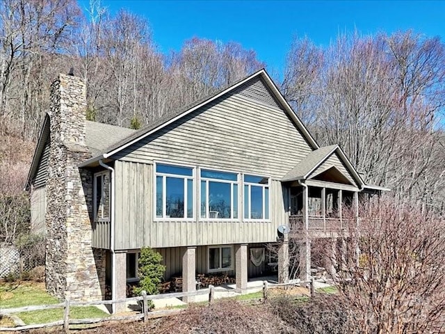 116 Dana Rd, Waynesville, NC 28786 - view of property exterior featuring a chimney