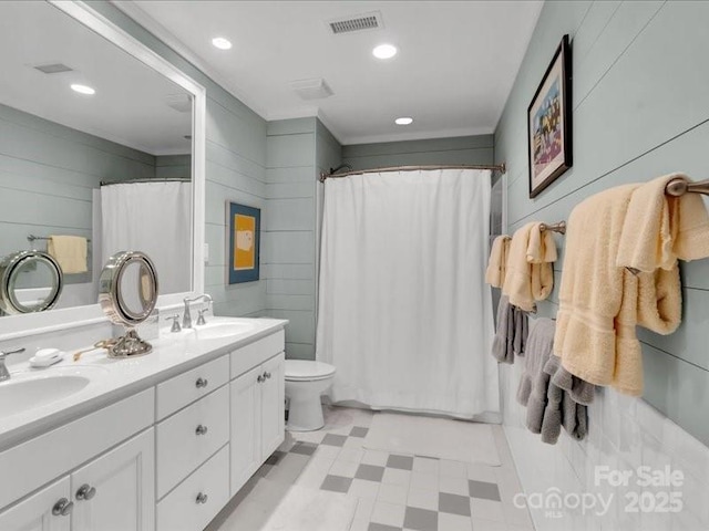 116 Dana Rd, Waynesville, NC 28786 - bathroom with tile patterned floors, double vanity, a sink, and visible vents