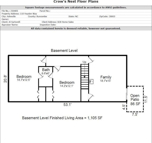 110 Hayden Way, Asheville, NC 28803 - floor plan