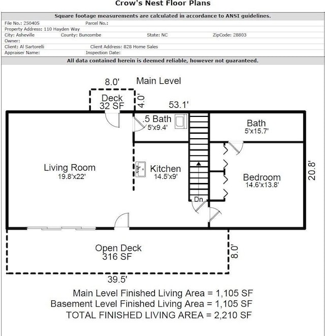 110 Hayden Way, Asheville, NC 28803 - floor plan