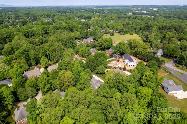 aerial view with a forest view