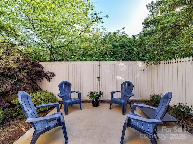 view of patio / terrace with a fenced backyard