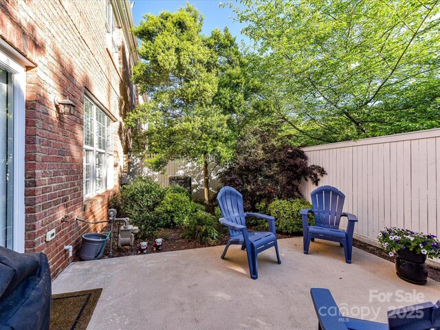 view of patio / terrace featuring a fenced backyard