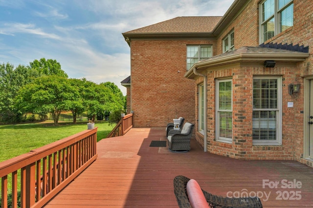 9008 Skipaway Dr, Waxhaw, NC 28173 - wooden terrace featuring a lawn