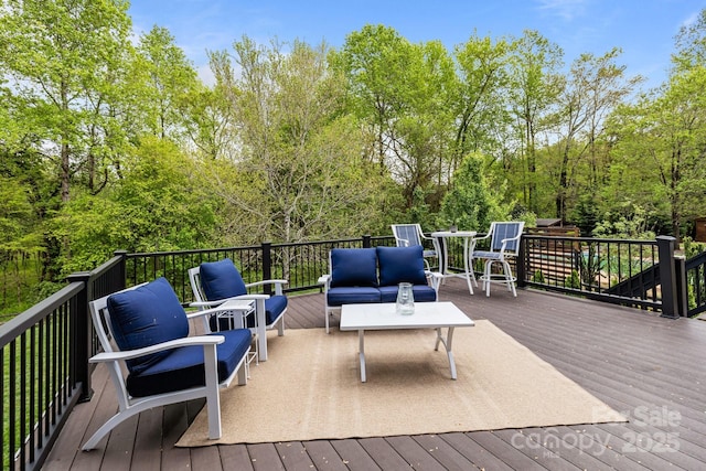 1809 Robbins Meadows Dr, Waxhaw, NC 28173 - deck featuring outdoor lounge area
