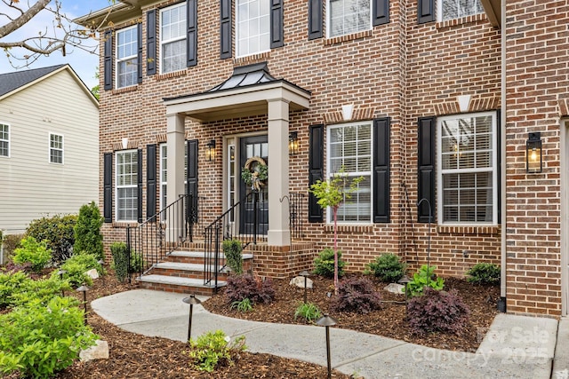 1809 Robbins Meadows Dr, Waxhaw, NC 28173 - doorway to property with brick siding