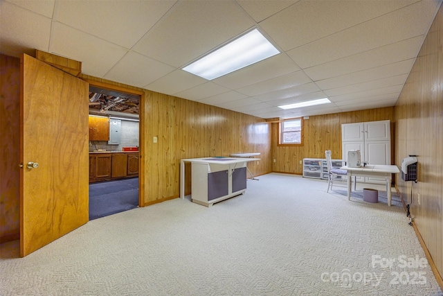207 New Orleans Blvd, Morganton, NC 28655 - interior space with wooden walls, carpet flooring, and baseboards