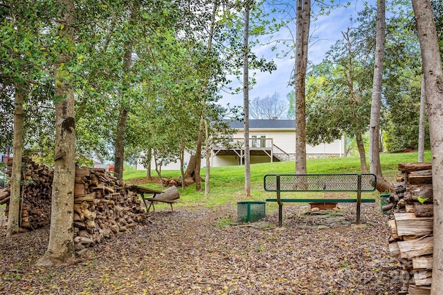 207 New Orleans Blvd, Morganton, NC 28655 - view of home's community with a wooden deck and a yard