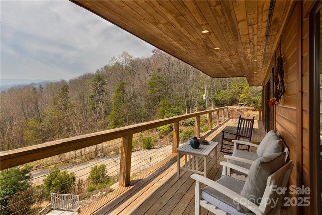 263 Mine Cove Rd, Spruce Pine, NC 28777 - deck featuring a wooded view