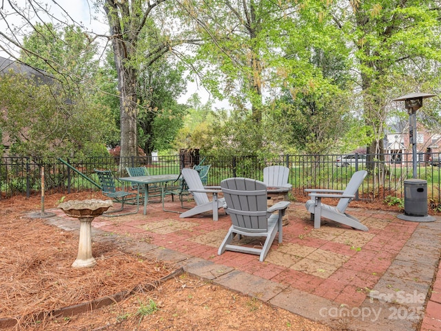 view of patio / terrace with fence