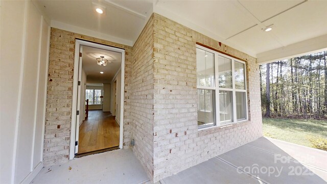 472 Bellingshire Dr, Mount Ulla, NC 28125 - doorway to property featuring brick siding