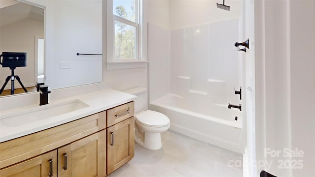 472 Bellingshire Dr, Mount Ulla, NC 28125 - bathroom featuring toilet, vanity, and washtub / shower combination
