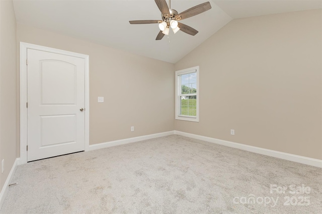 115 Frances St, Salisbury, NC 28147 - carpeted empty room featuring ceiling fan and vaulted ceiling