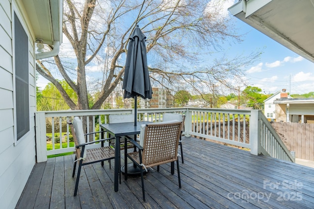 3510 Conway Ave, Charlotte, NC 28209 - wooden deck with outdoor dining space