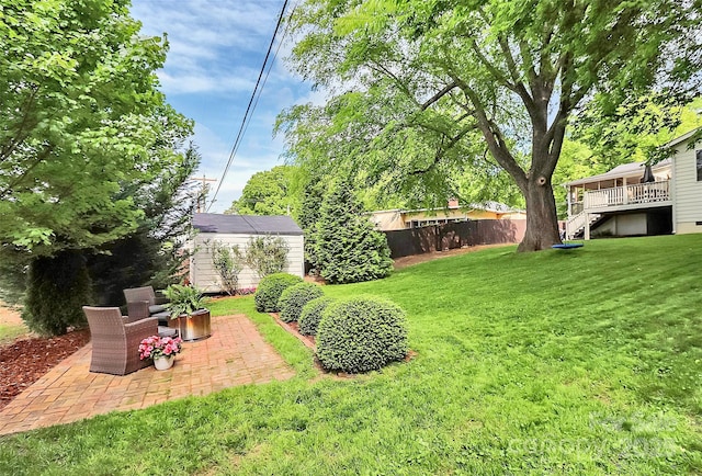 3510 Conway Ave, Charlotte, NC 28209 - view of yard featuring a patio area and an outbuilding