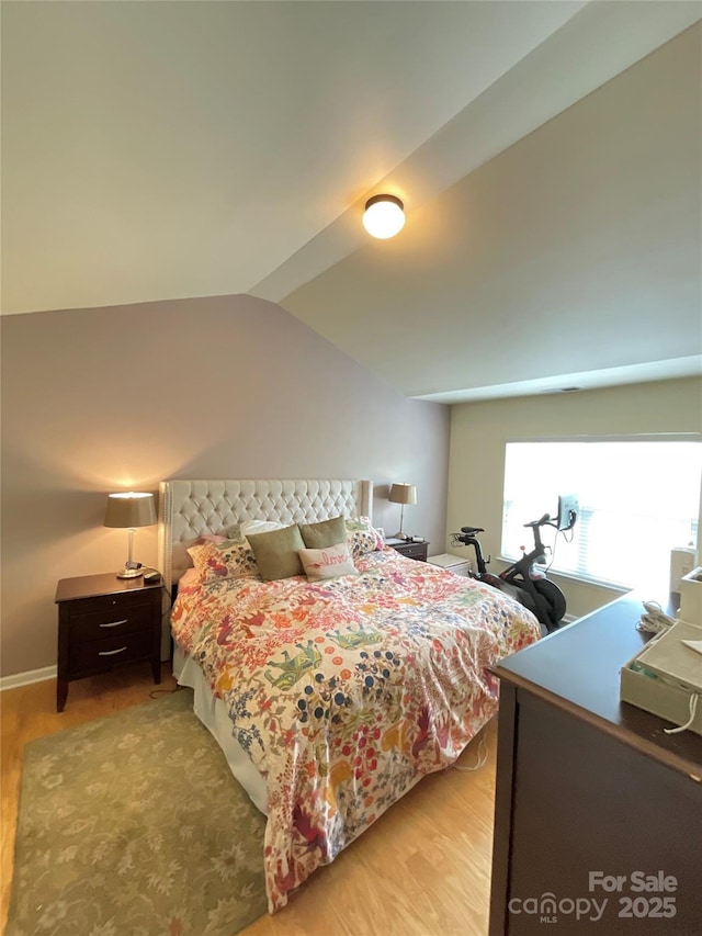 14022 Drake Watch Ln, Charlotte, NC 28262 - bedroom with light wood-type flooring and lofted ceiling