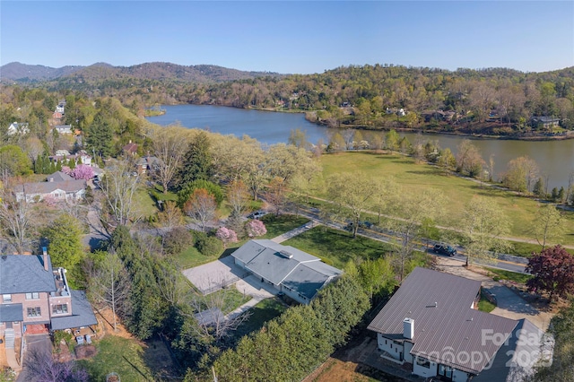 1329 Merrimon Ave, Asheville, NC 28804 - aerial view featuring a water view and a view of trees