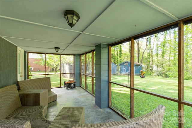 view of sunroom / solarium