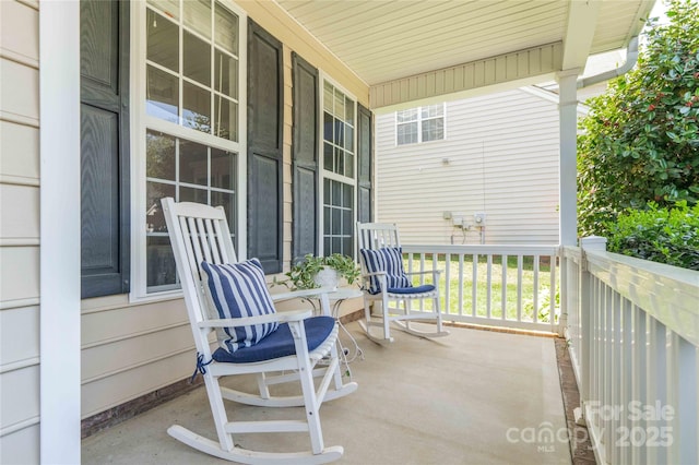 view of patio / terrace with a porch