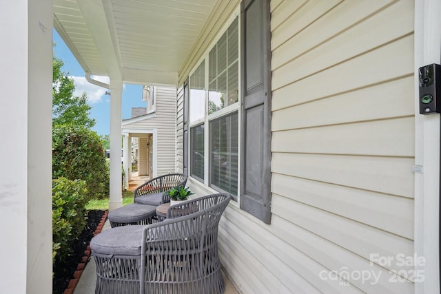 view of patio with covered porch
