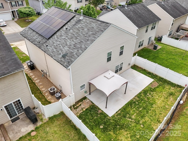 aerial view with a residential view