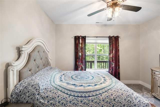 124 Foxden Dr Unit 303, Fletcher, NC 28732 - bedroom featuring carpet floors, baseboards, and ceiling fan