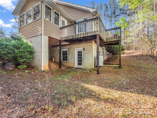 940 Hugh Champion Rd, Tryon, NC 28782 - back of house featuring a wooden deck