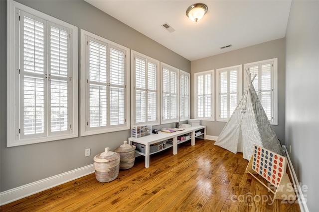 1126 Blowing Rock Cv, Fort Mill, SC 29708 - rec room with visible vents, baseboards, and wood finished floors