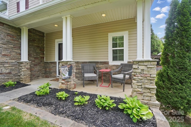 view of patio / terrace with covered porch