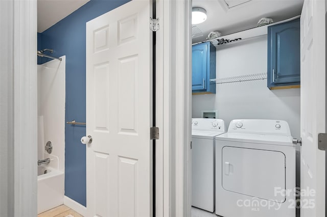 212 Short Michigan Ave, Asheville, NC 28806 - clothes washing area with separate washer and dryer and cabinet space