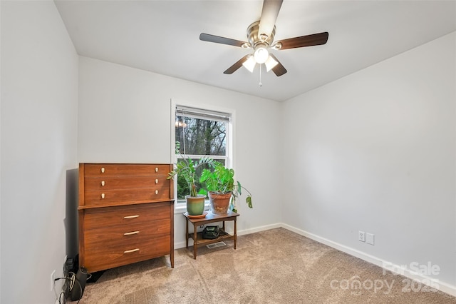 212 Short Michigan Ave, Asheville, NC 28806 - interior space featuring light carpet, baseboards, and a ceiling fan