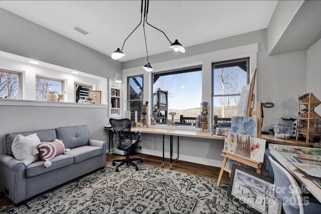 5888 Wood Duck Way, Catawba, NC 28609 - office with wood finished floors and built in desk