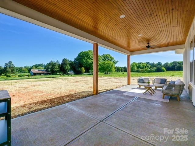 view of patio / terrace with ceiling fan