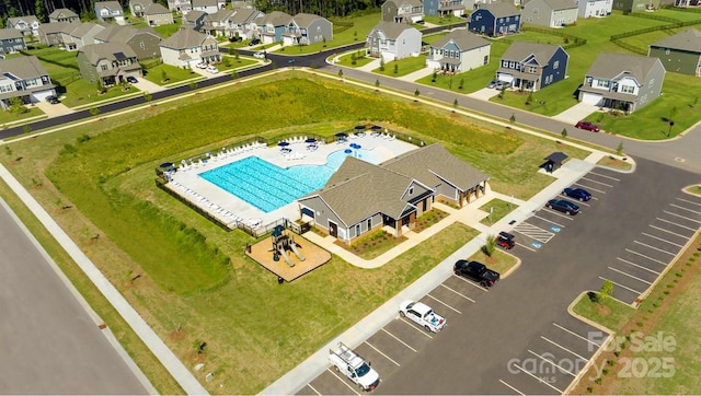birds eye view of property featuring a residential view