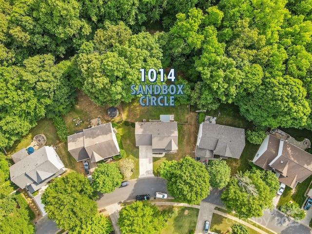 aerial view with a residential view