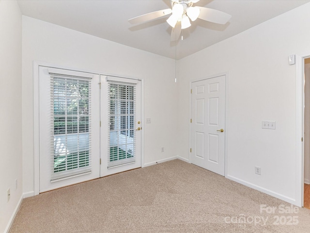 11705 Silverado Ln, Charlotte, NC 28277 - unfurnished room with carpet, a ceiling fan, and baseboards