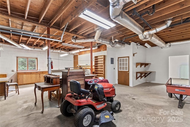 view of basement